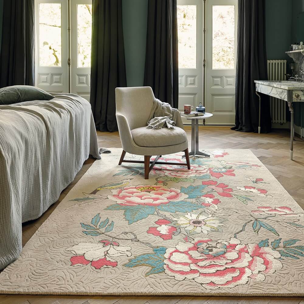 Paeonia Coral 37902 Teppich | Größe: 120 x 180 cm