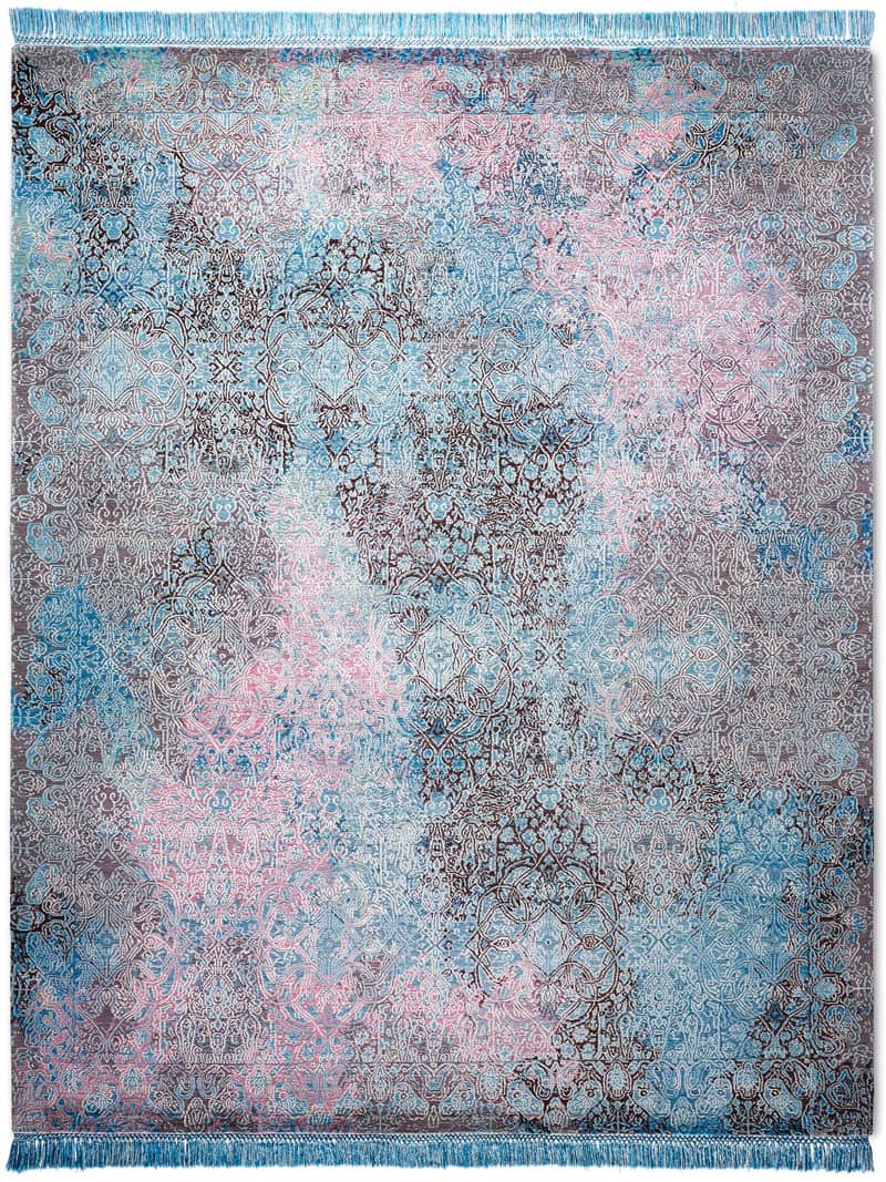 FerahanSplash Turquoise Teppich | Größe: 140 x 210 cm