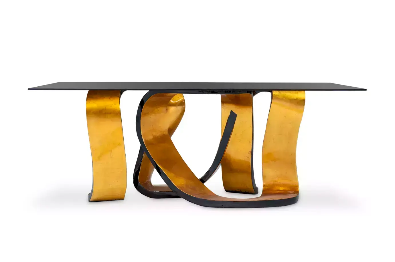 Ribbon Blattgold‑Esstisch