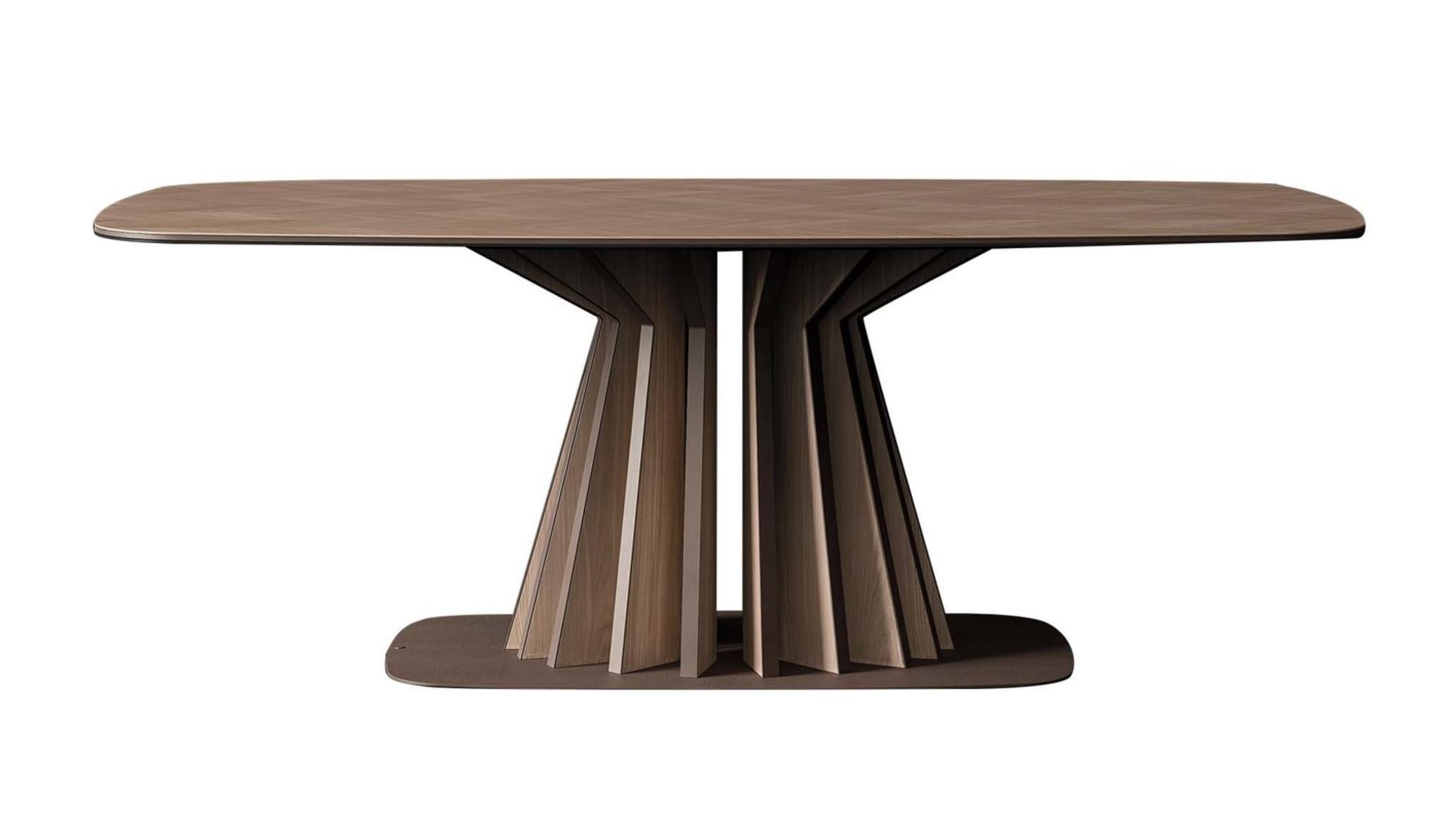 Heller rechteckiger Esstisch | Dimensions: B 220 cm