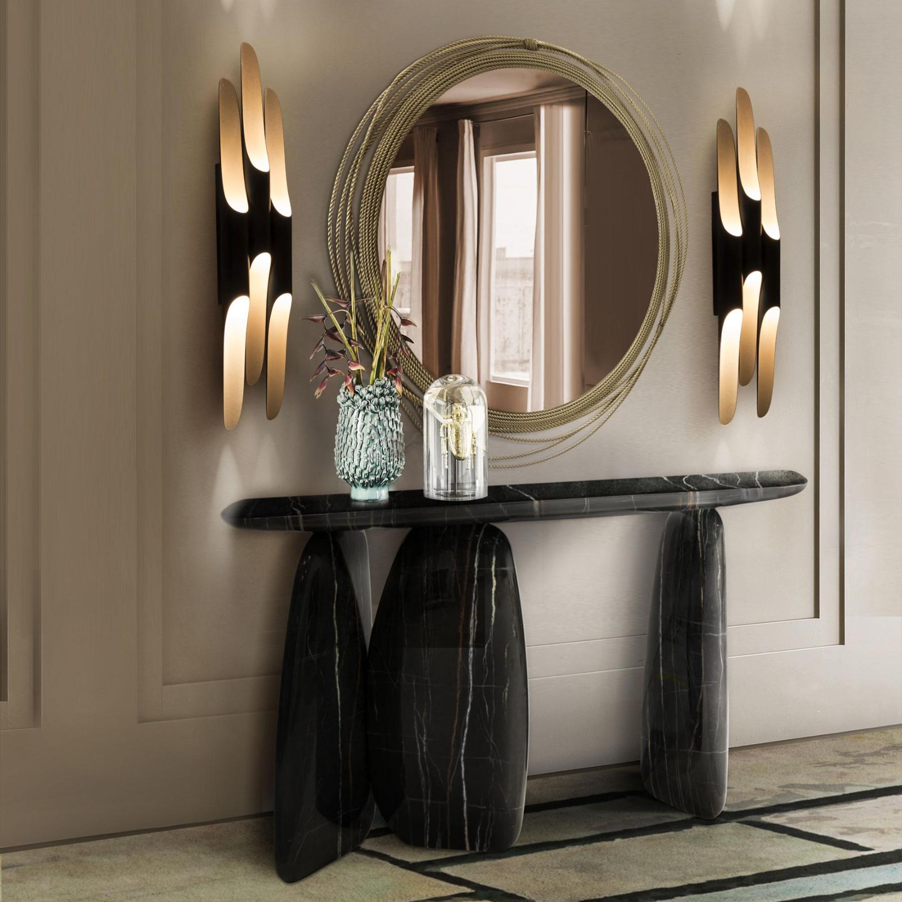 Runder Messing-Wandspiegel