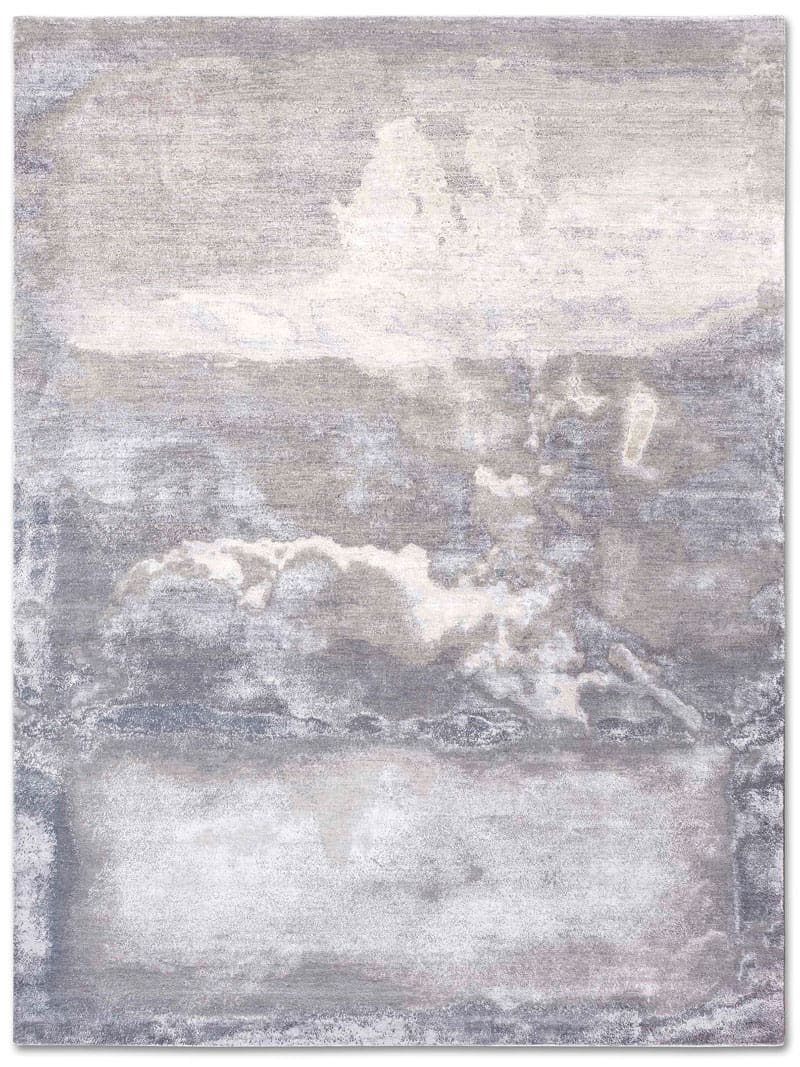 Clouds Hellgrau Grau Teppich
