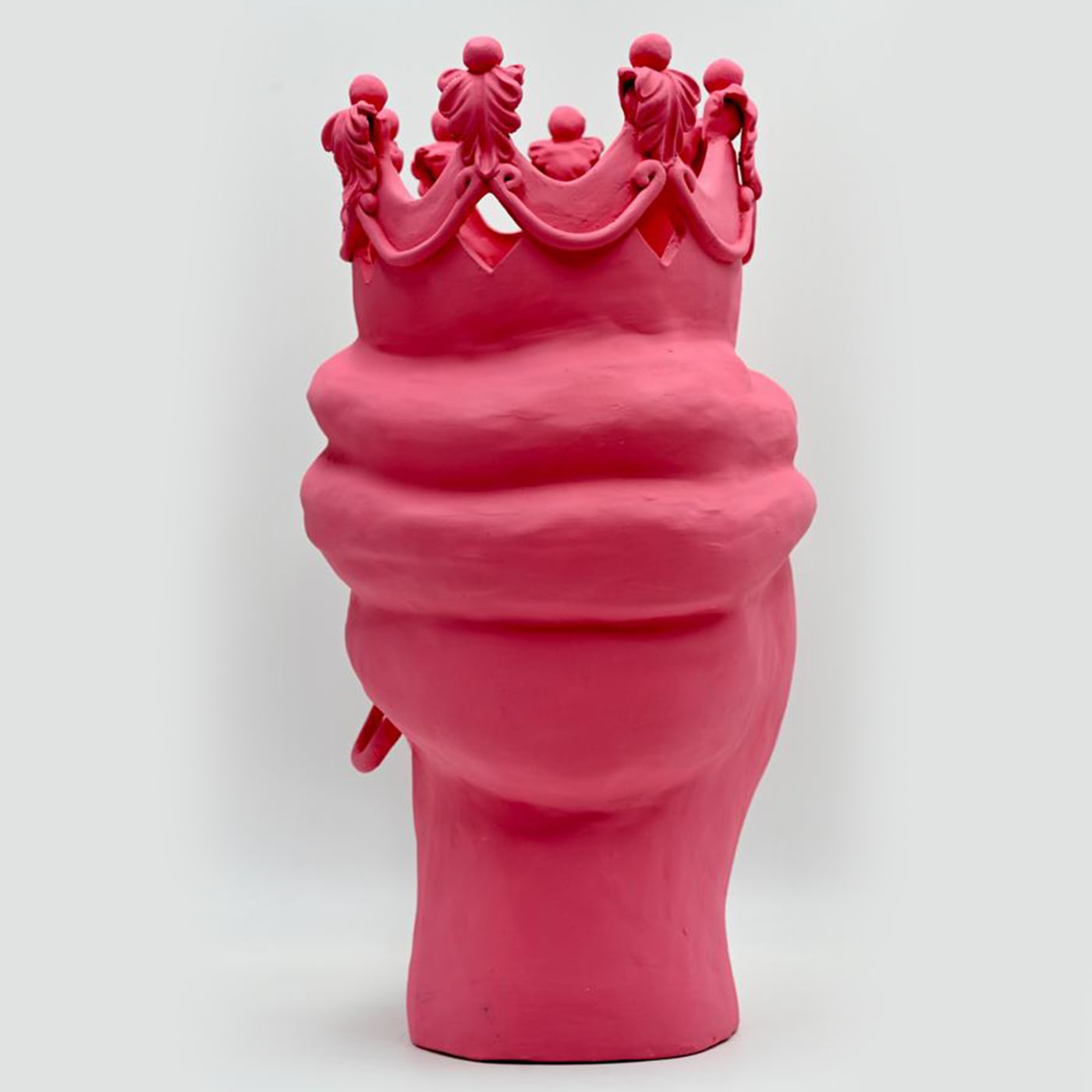 Maure‑Kopf rosa Skulptur