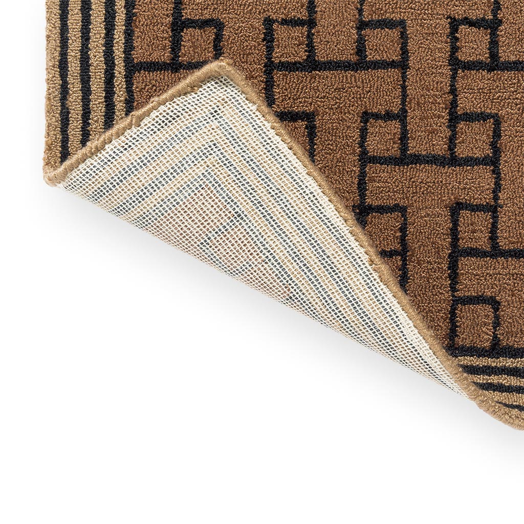 TB T Monogram Hellbraun Outdoor 455811 Teppich | Größe: 200 x 280 cm