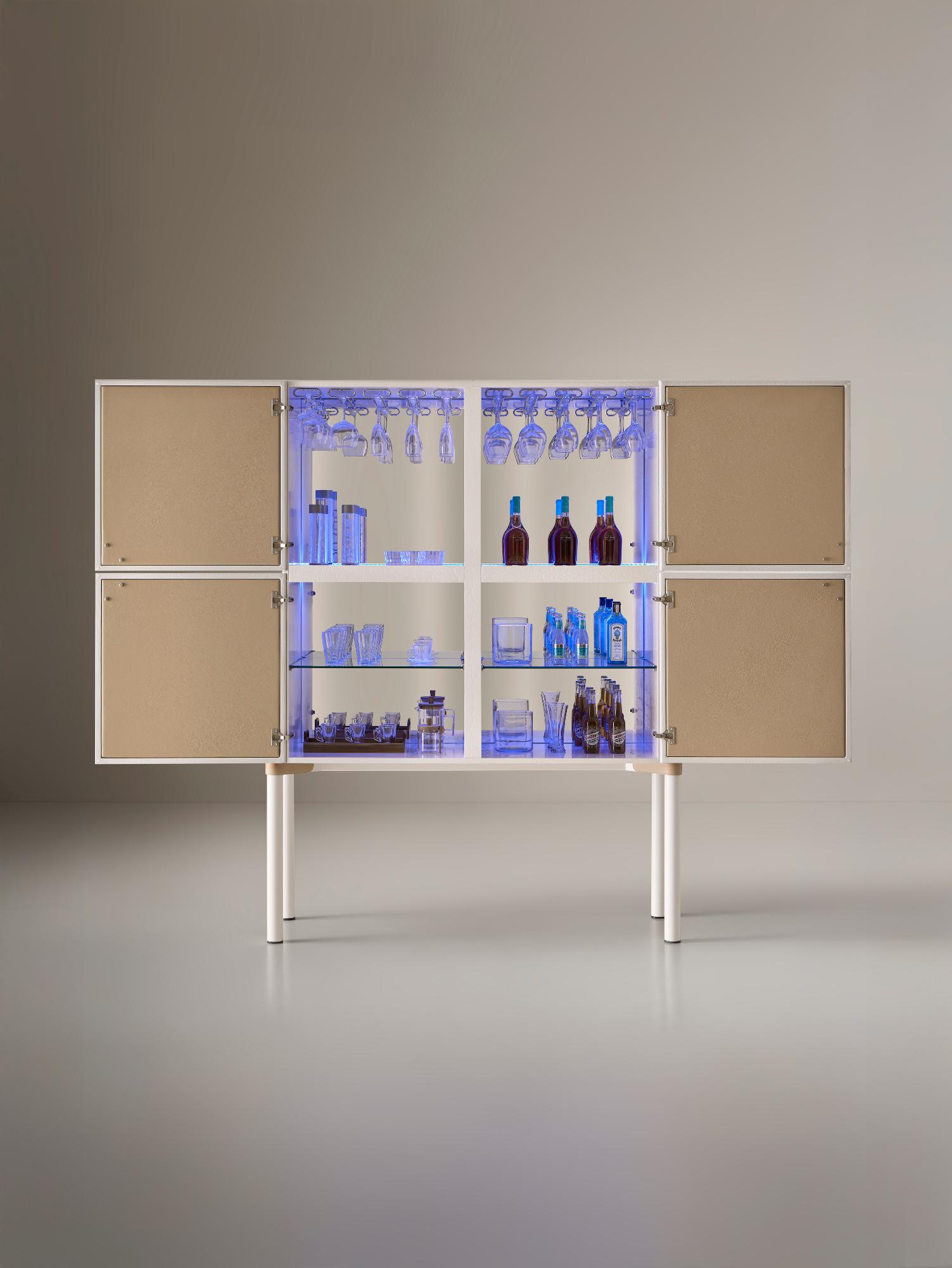 Alexandra Moderner Weißer Barschrank