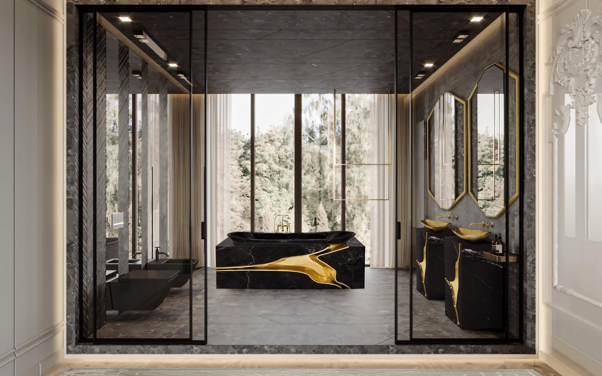 Fractured Marmor Badewanne