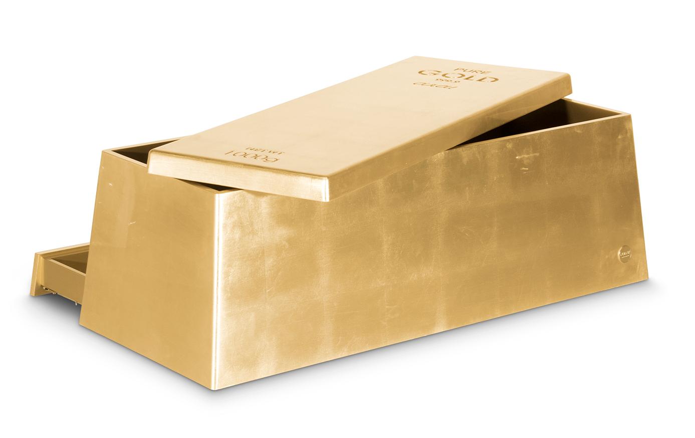 Vergoldete Schatzkiste