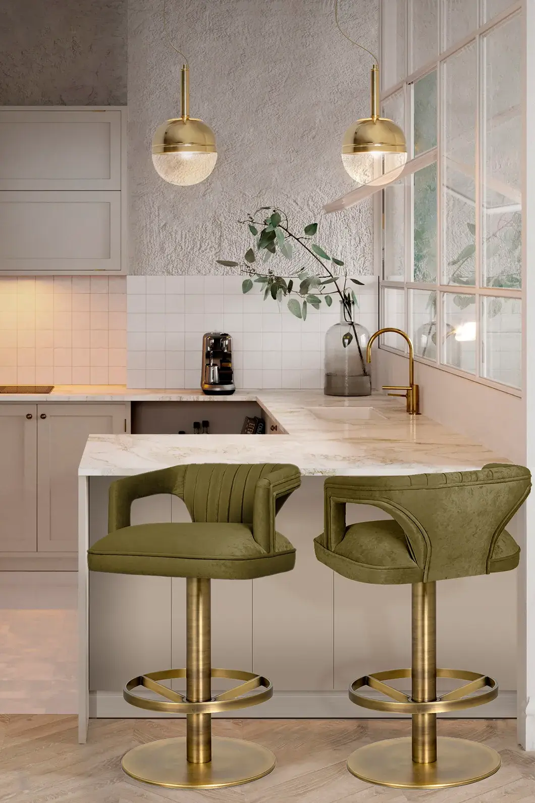 Dune II Drehbarer Theken‑Barhocker