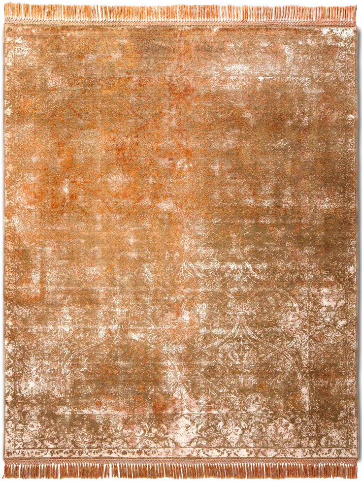 ZeroPile Ex Copper Orange auf Beige‑Mix Teppich | Größe: 305 x 427 cm