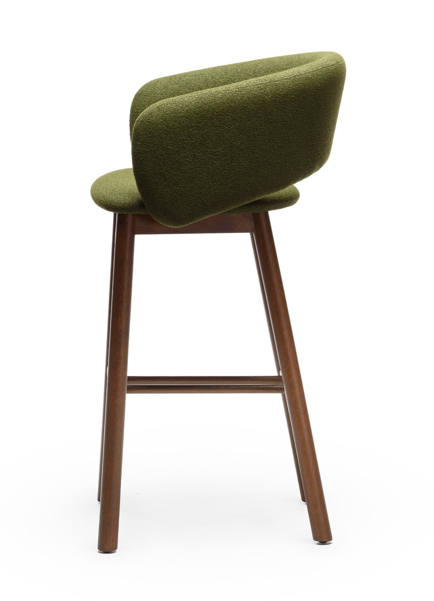 Bel SG-75 Grüner Nussbaum-Barhocker