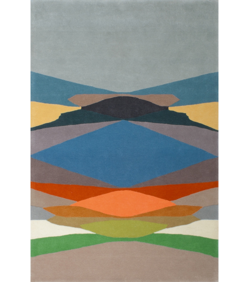 Distortion Teppich | Farbe: Blue | Größe: 200 x 300 cm