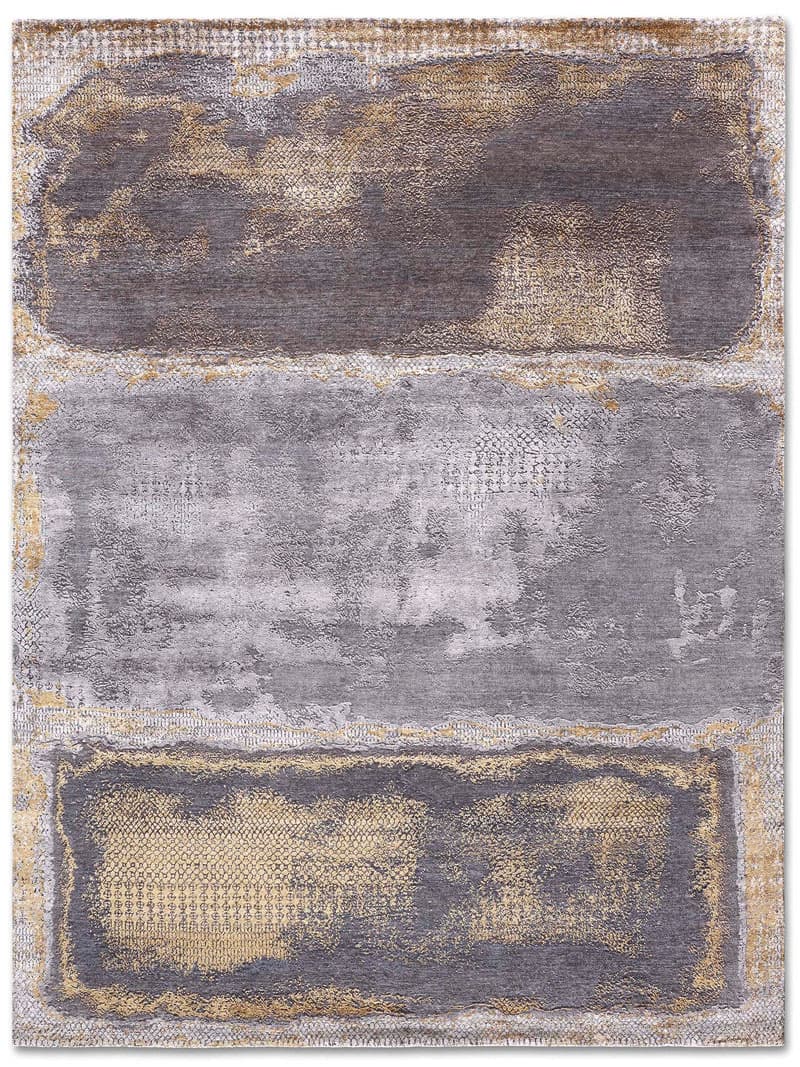 Grass Gold Silver Teppich | Größe: 122 × 183 cm