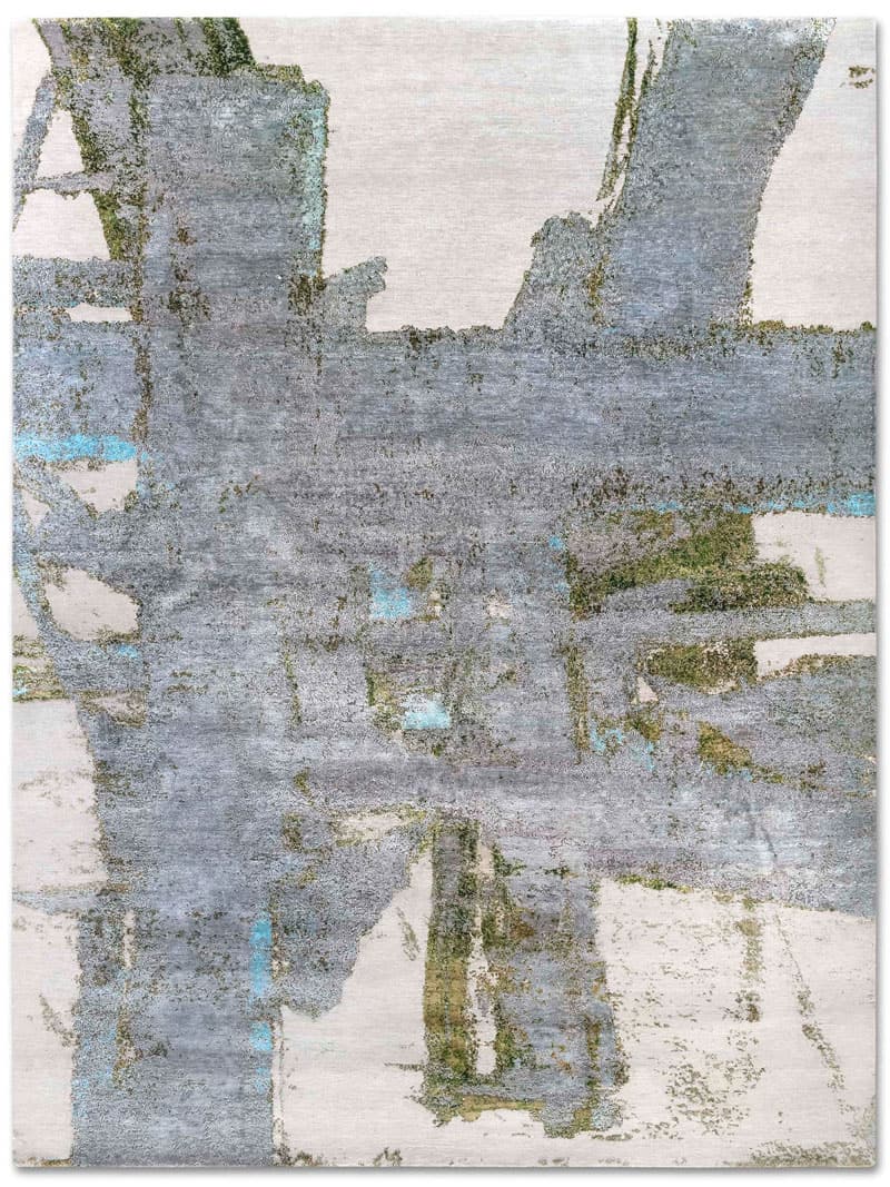 GreenRust auf Hellgrau Teppich | Größe: 365 x 457 cm