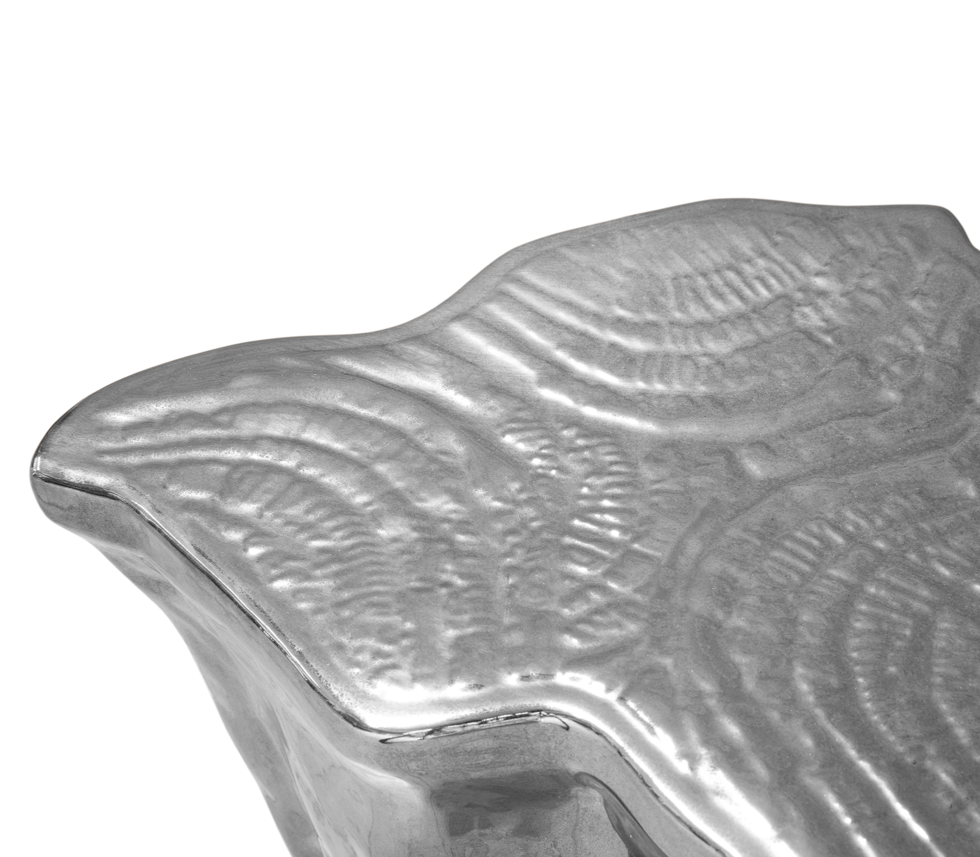 Horizon Silberner Keramik‑Beistelltisch