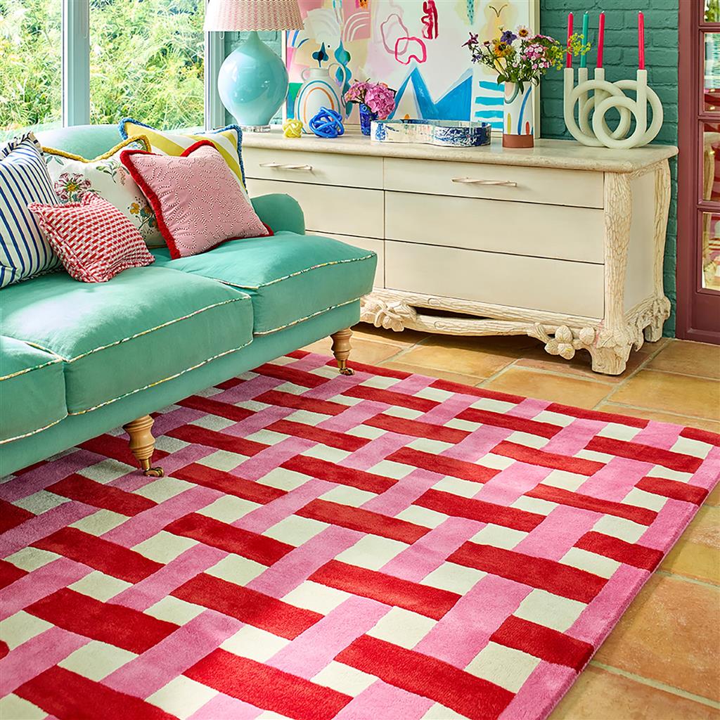 Basket Weave Coral/Rose Teppich | Größe: 170 x 240 cm