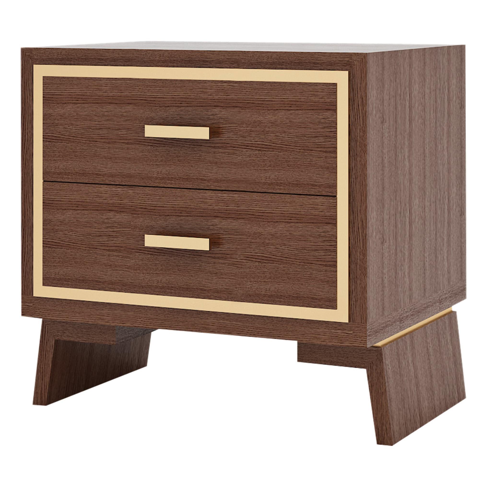 Hamptons Holz‑italienischer Nachttisch | Konfiguration: 1 Schublade