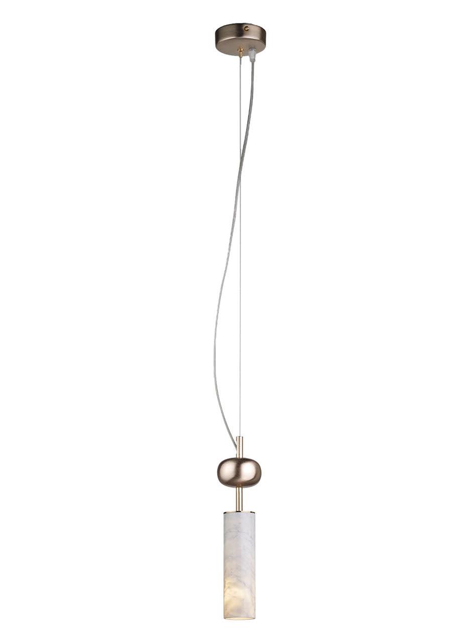 Carrara Marmor-Pendelleuchte in Soft-Gold-Optik