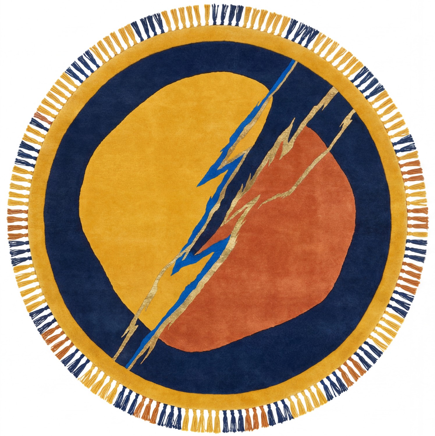 Lightning Crest Gold Teppich