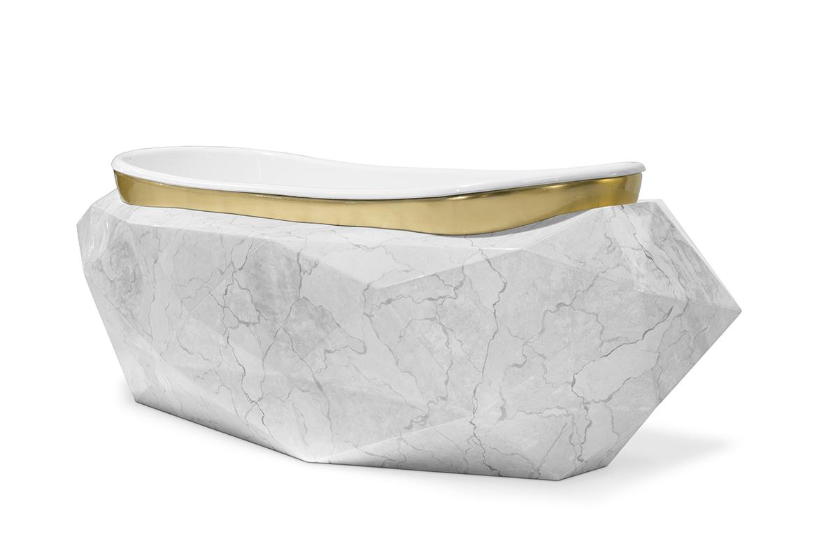 Edelstein-Kunstmarmor Badewanne