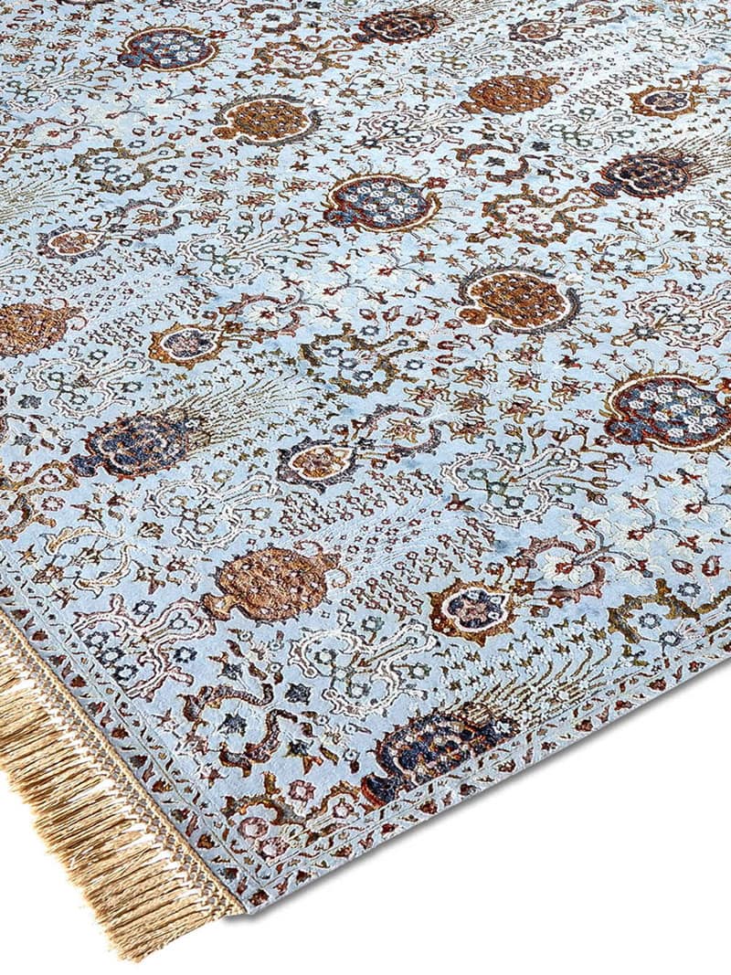 Isfahan Reverse Original auf Light Blue Teppich | Größe: 170 x 240 cm