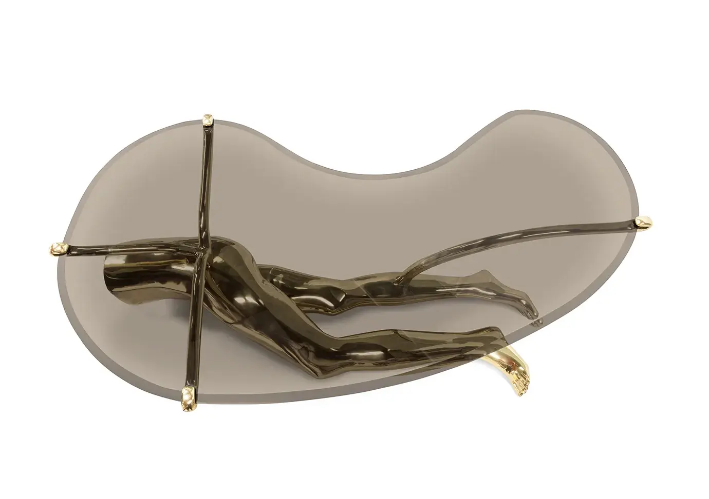 Tavo Poliertes Messing‑Couchtisch