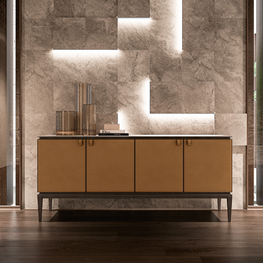 Sideboard mit Metallplatte