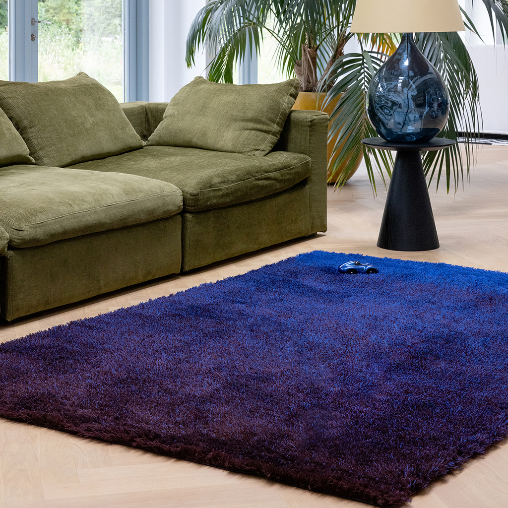 Shade High Elektroblau/Aubergine 011918 Teppich | Größe: 200 x 300 cm