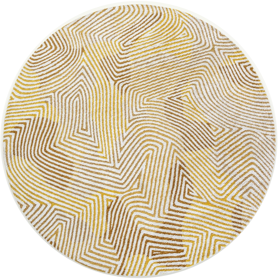 Yellow Hippy 9799 Runder Teppich | Größe: Ø 140 cm