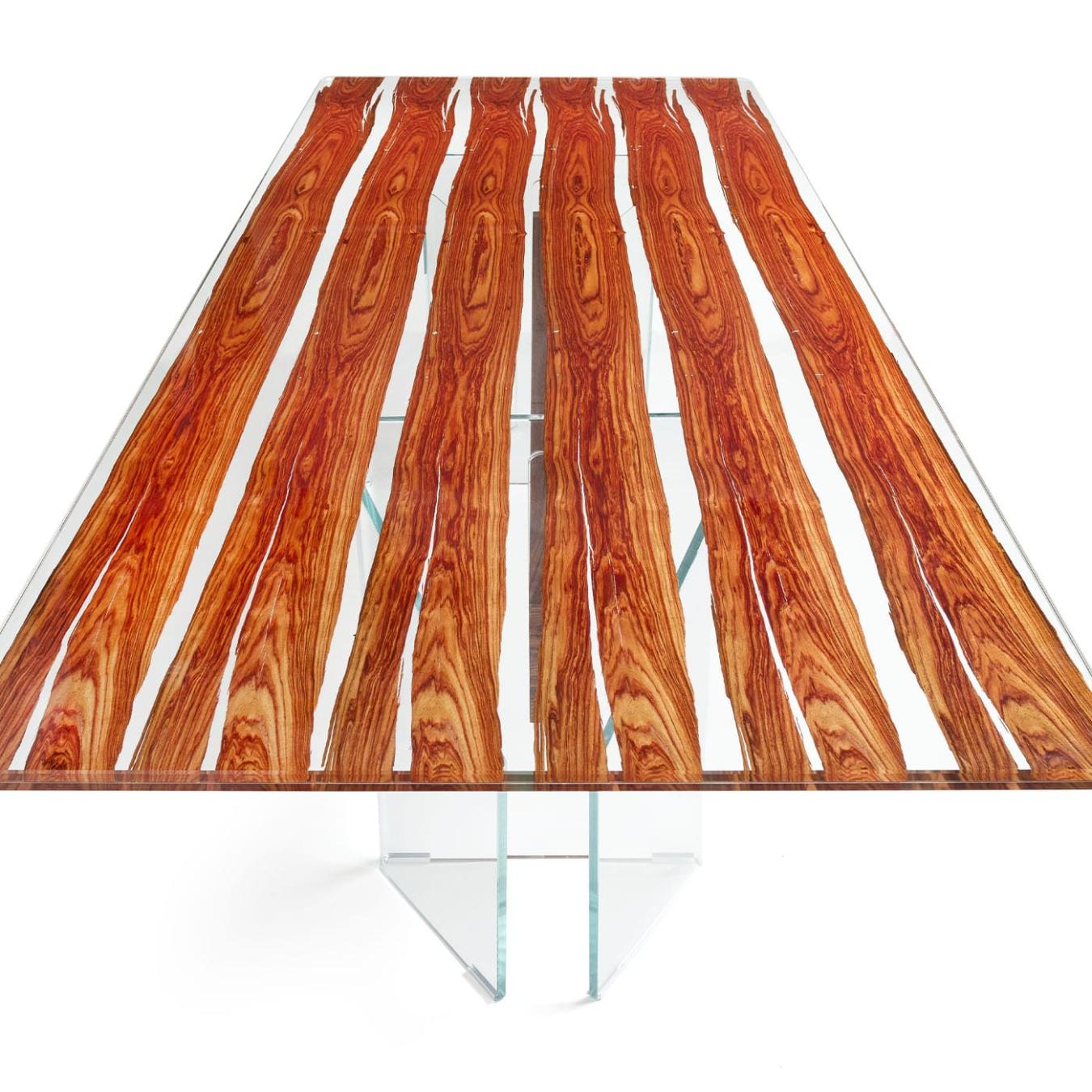 Parigi Holz & Glas Esstisch