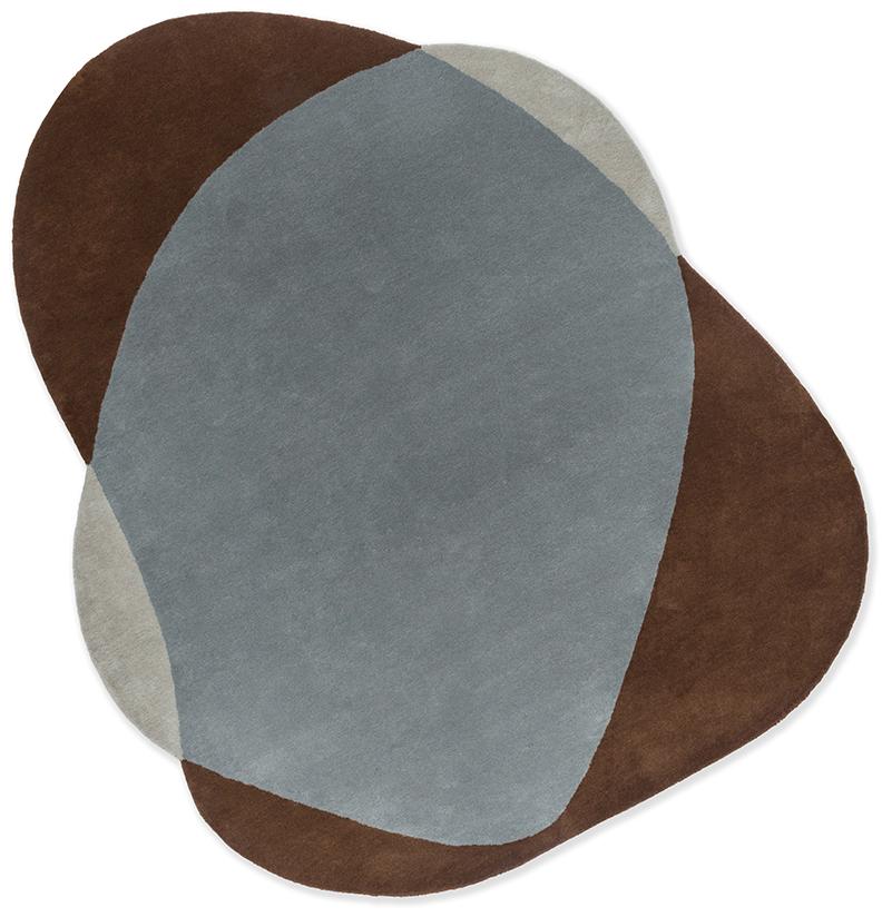 Element Chad Brown Blue Teppich | Größe: 250 x 274 cm