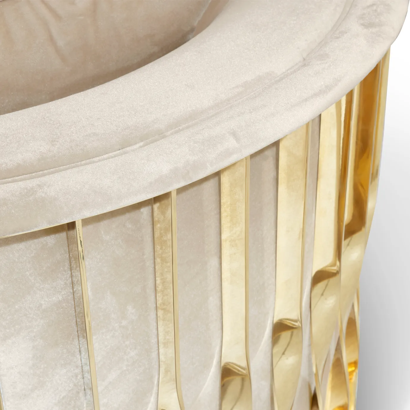 Solene Polierter Messing‑Sessel