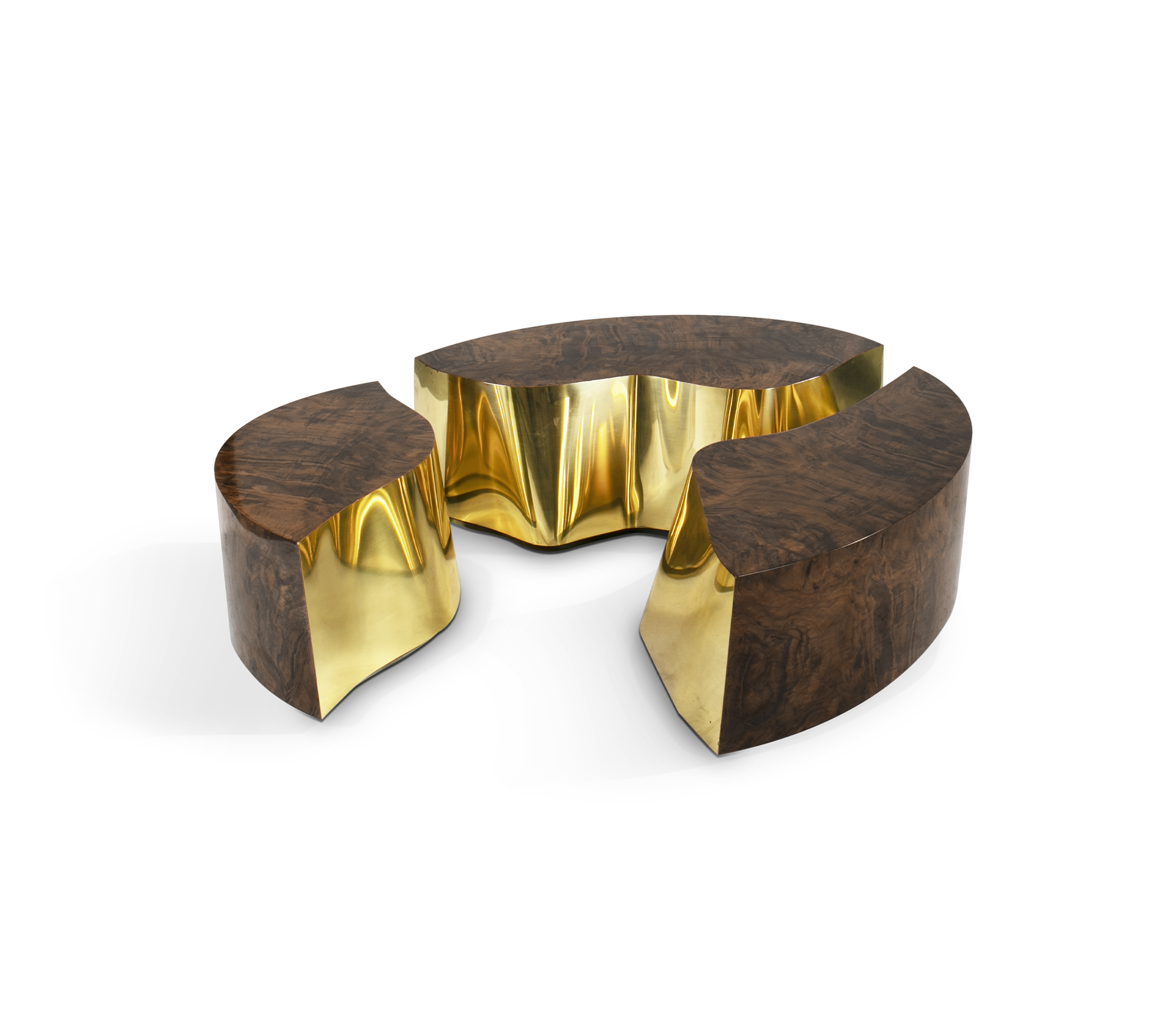 Fissure Ovaler Walnuss‑Couchtisch