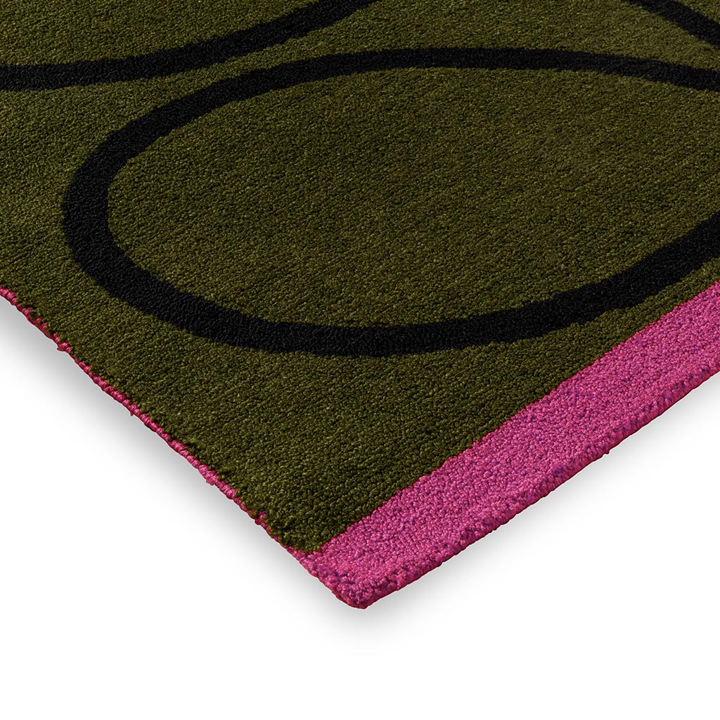 Linear Stem Olive Outdoor-Teppich | Größe: 250 x 350 cm