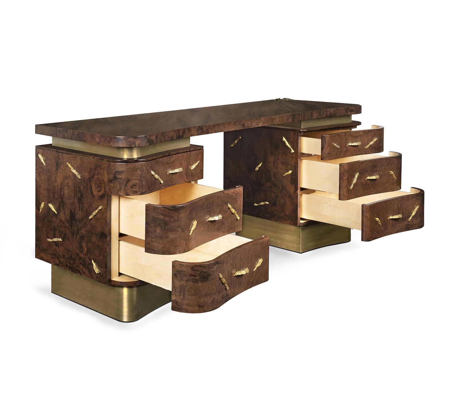 Designer-Holz-Schreibtisch