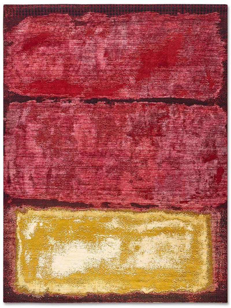 with Red Grass Strawberry Sunset auf Schwarz Teppich | Größe: 122 x 183 cm