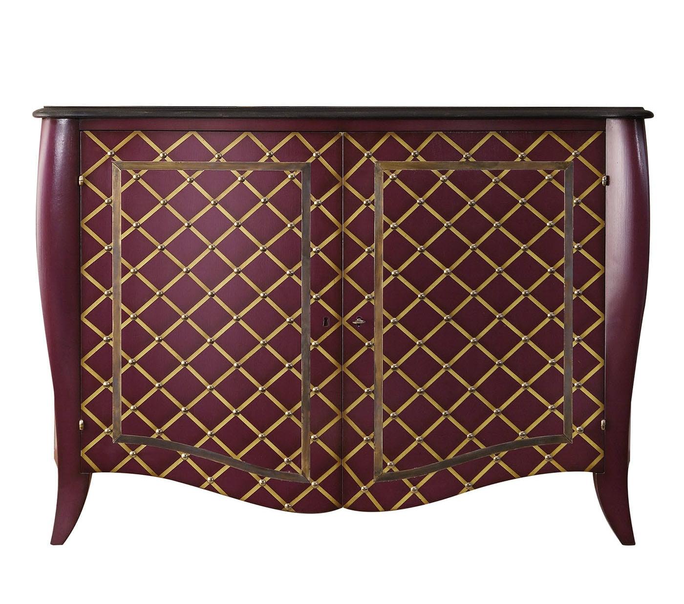 Sideboard in Lila und Gelb