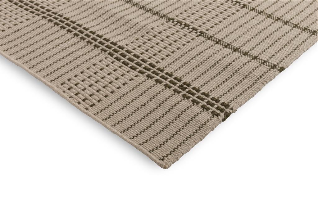 Zona Oliv Stitch Outdoor 495707 Teppich | Größe: 250 x 350 cm