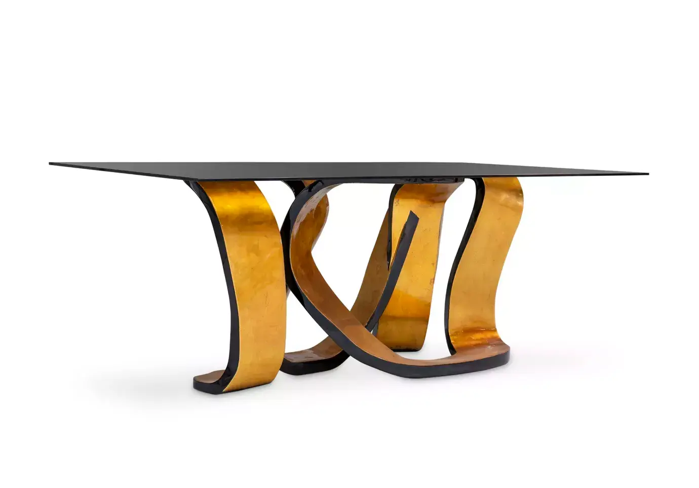 Ribbon Blattgold‑Esstisch