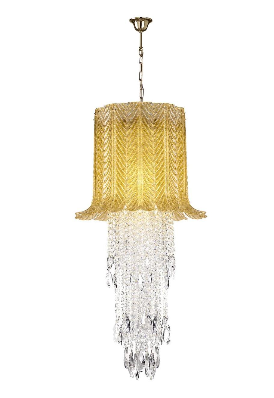 Murano-Glas-Blätter-Kronleuchter