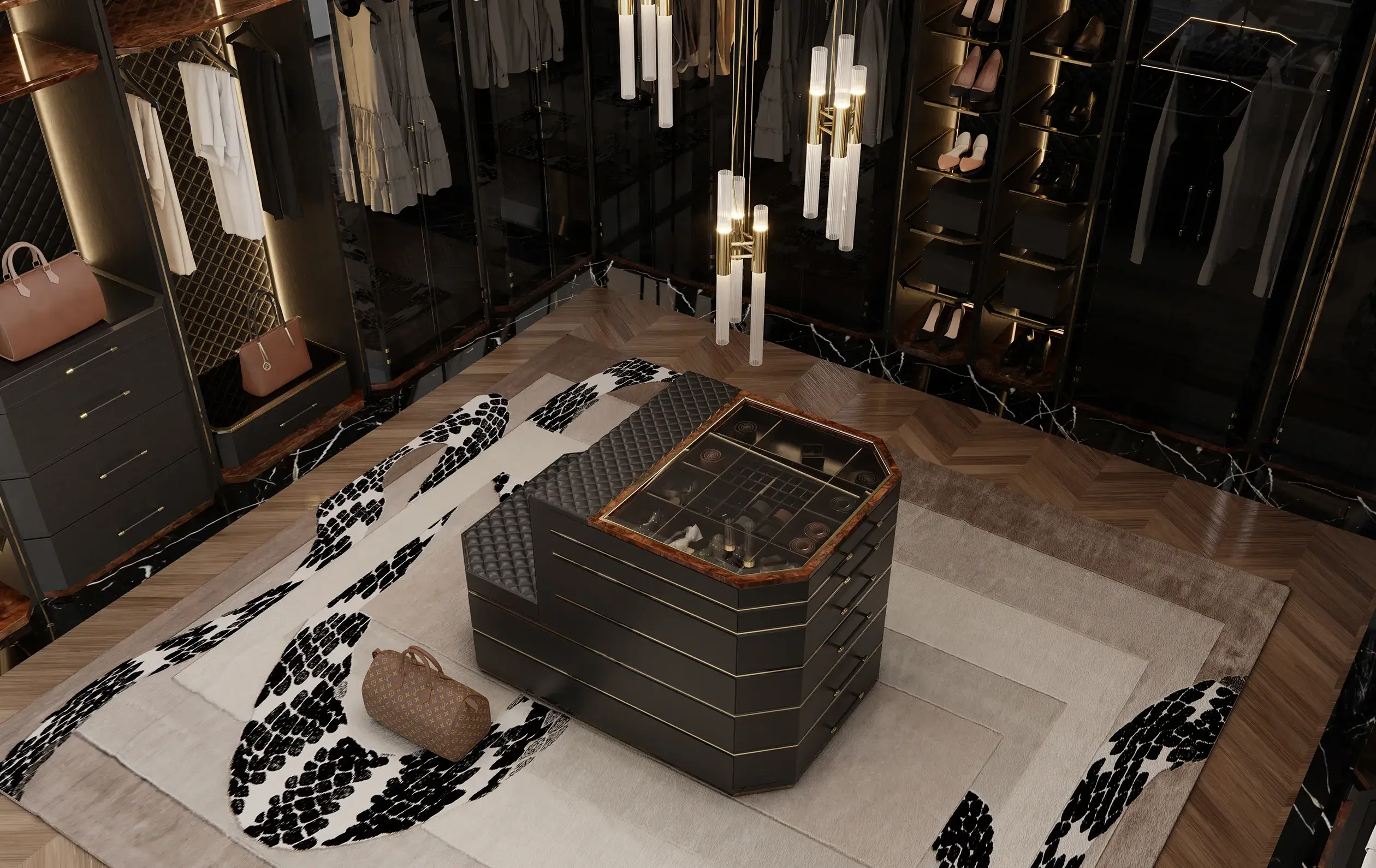 Cadence Beigefarbene Insel‑Schrank - 2