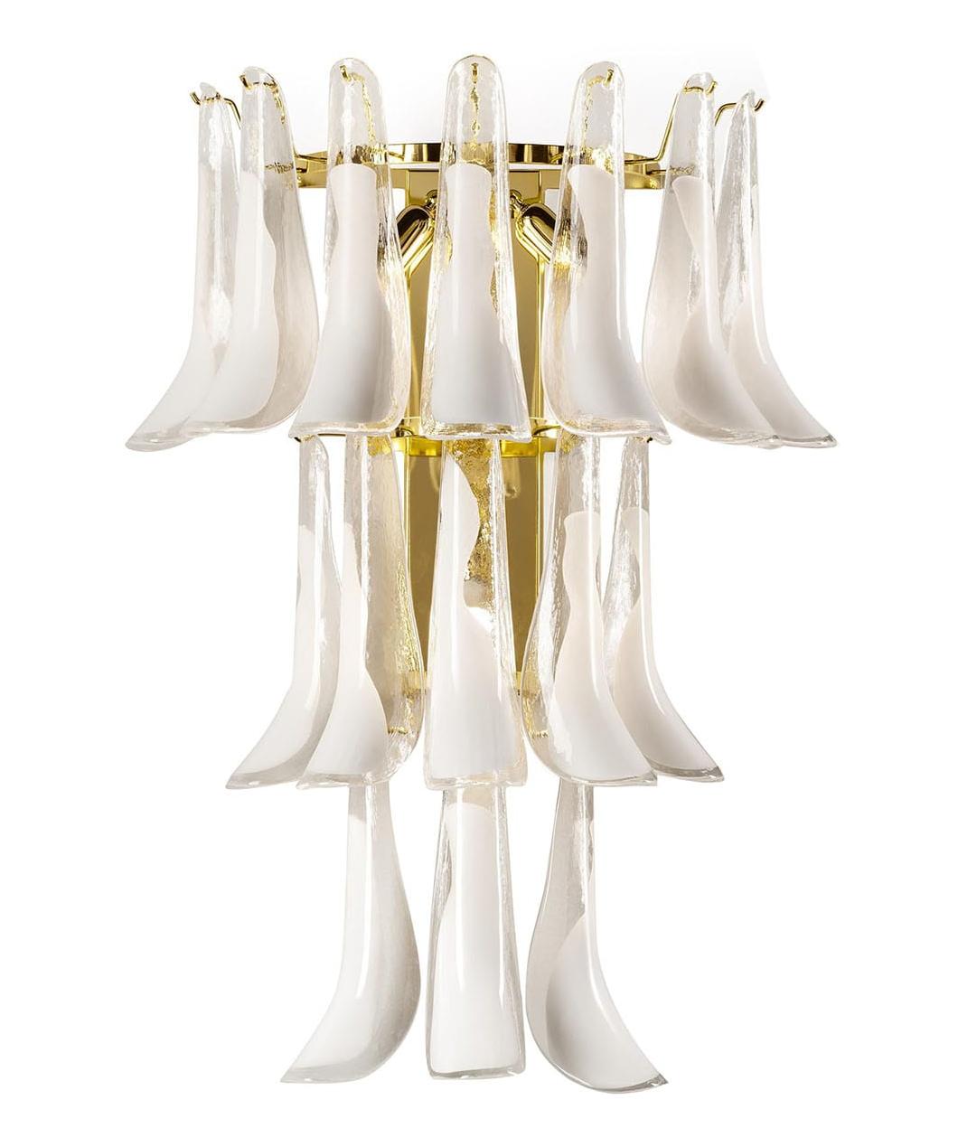 Murano-Glas-Blatt-Wandleuchte