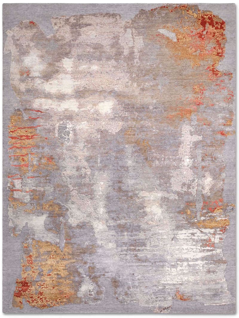 Stereo Gold auf Grau Mix Teppich | Größe: 274 x 365 cm