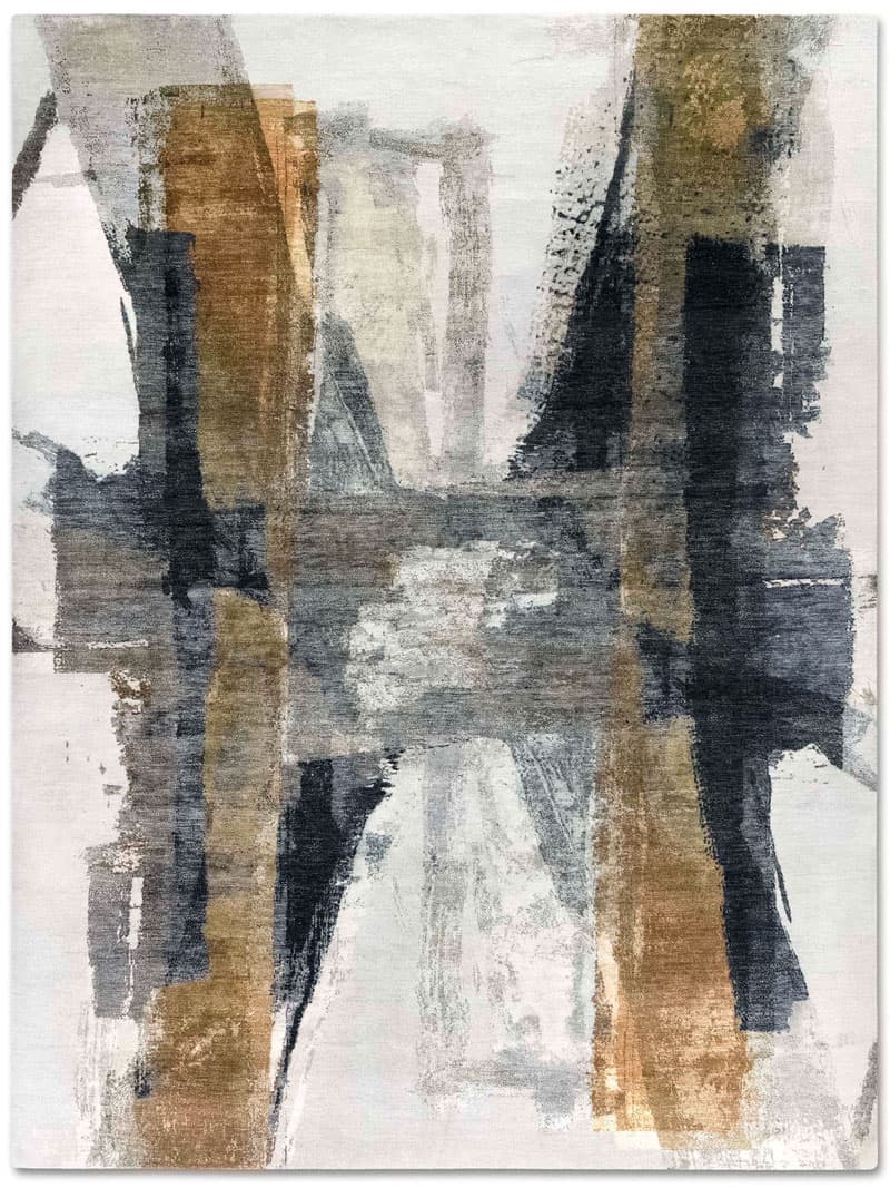 GreenRust auf Hellgrau Teppich | Größe: 274 x 365 cm