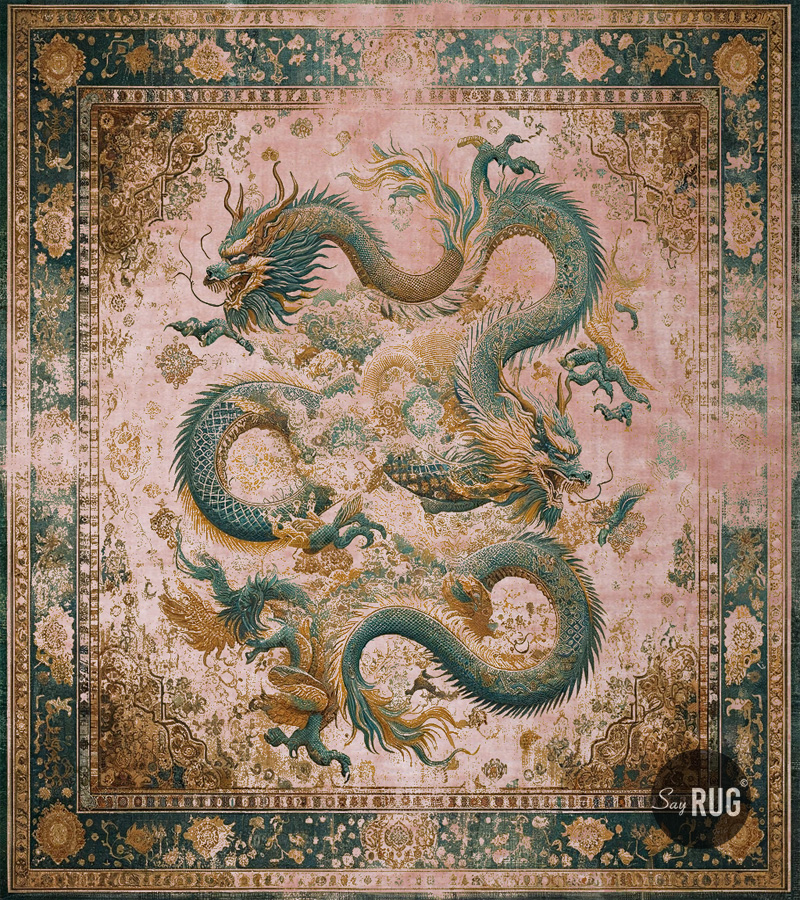 Dragon Green / Pink Teppich