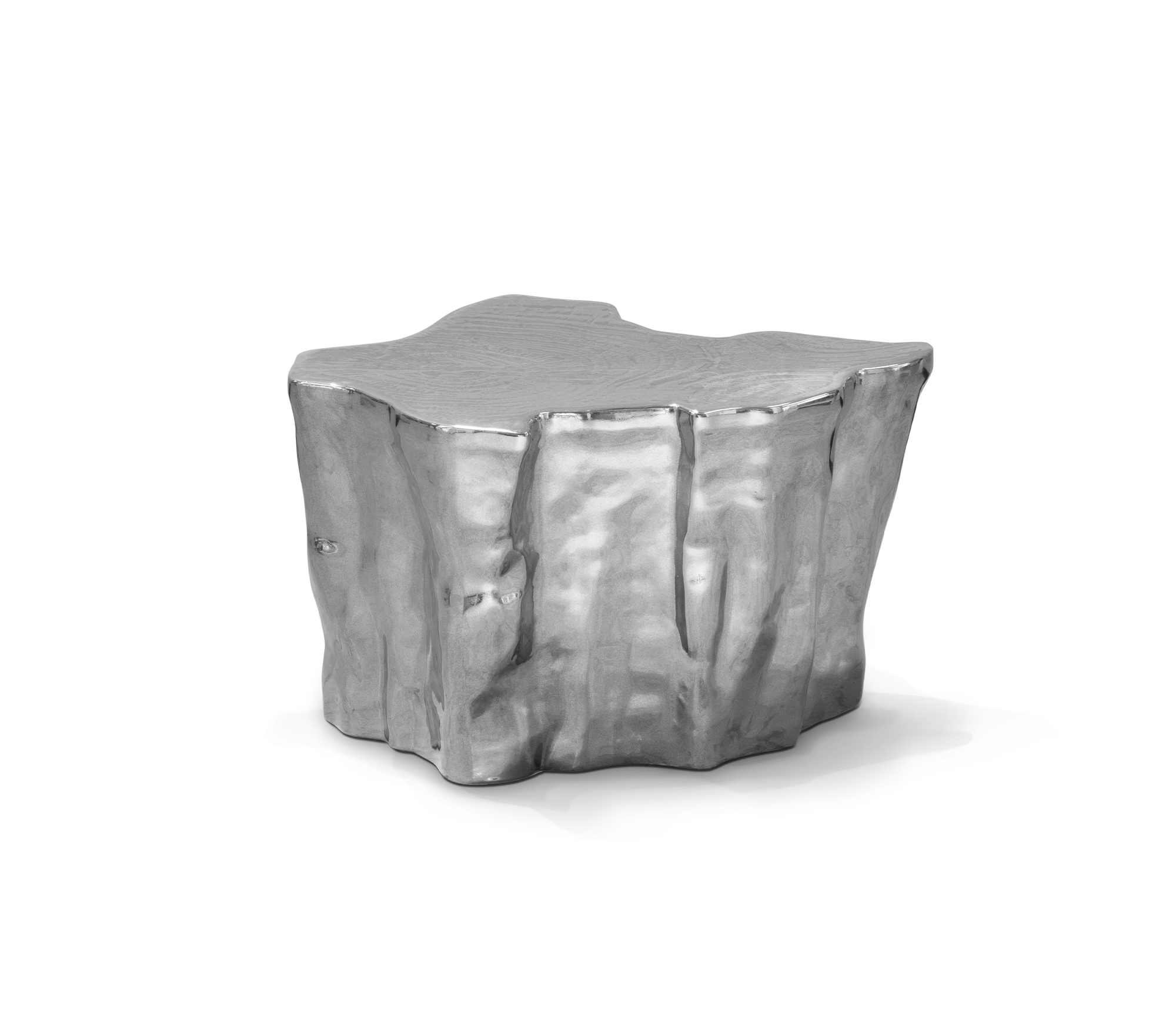 Horizon Silberner Keramik‑Beistelltisch