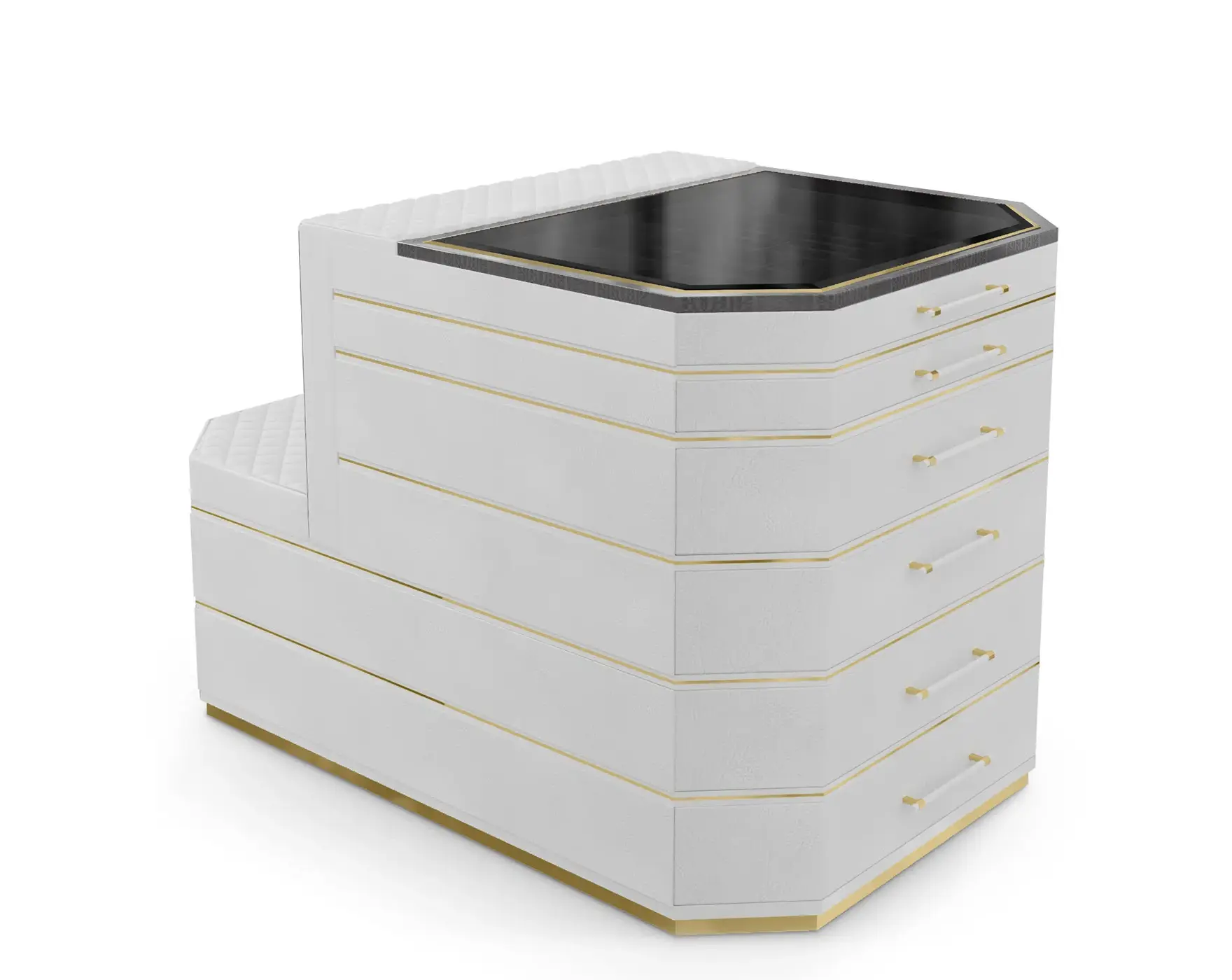 Cadence Graue Insel‑Schrank