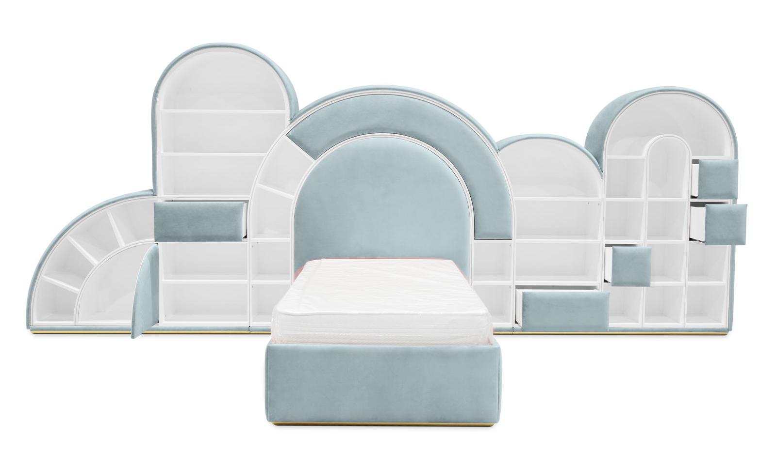 Bubblegum Marshmallow blau Kinderbett