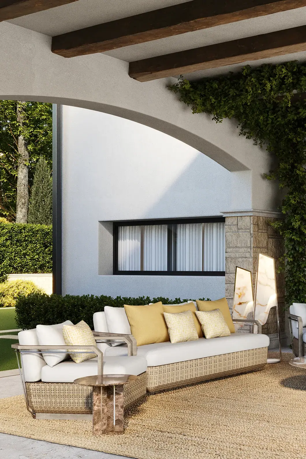 Heritage Holz‑Outdoor‑Sofa - 2