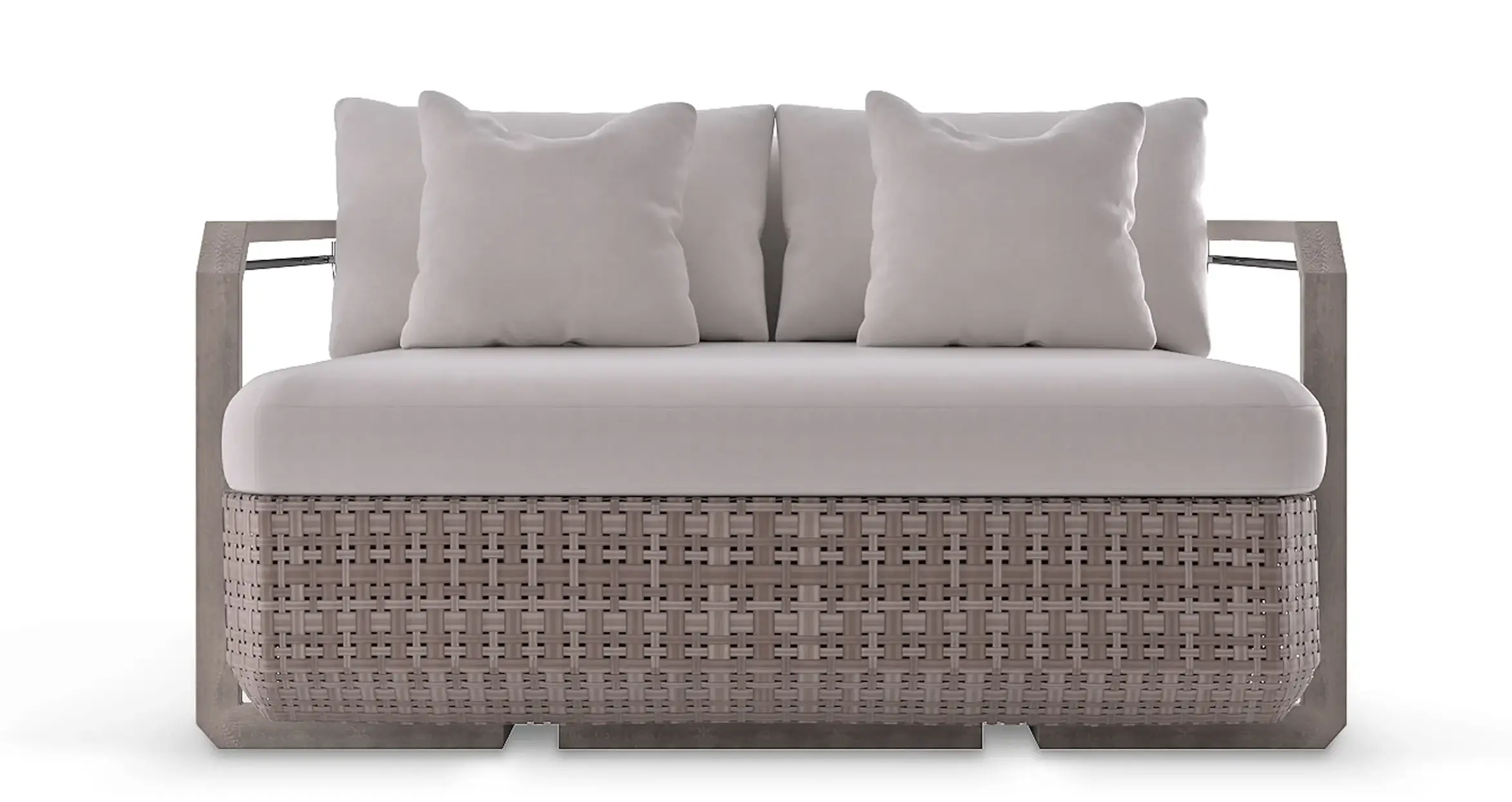 Heritage Holz‑Zweisitzer‑Sofa