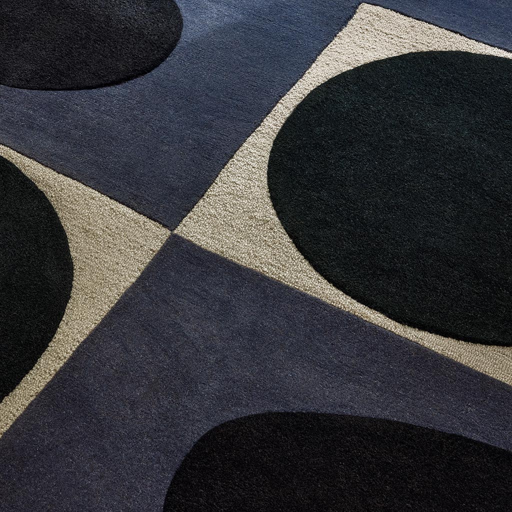 Spot Square Blue/Navy Teppich | Größe: 160 × 230 cm